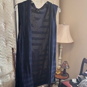 Verve Ami Midnight Blue vest sweater Knit open cardigan/vest